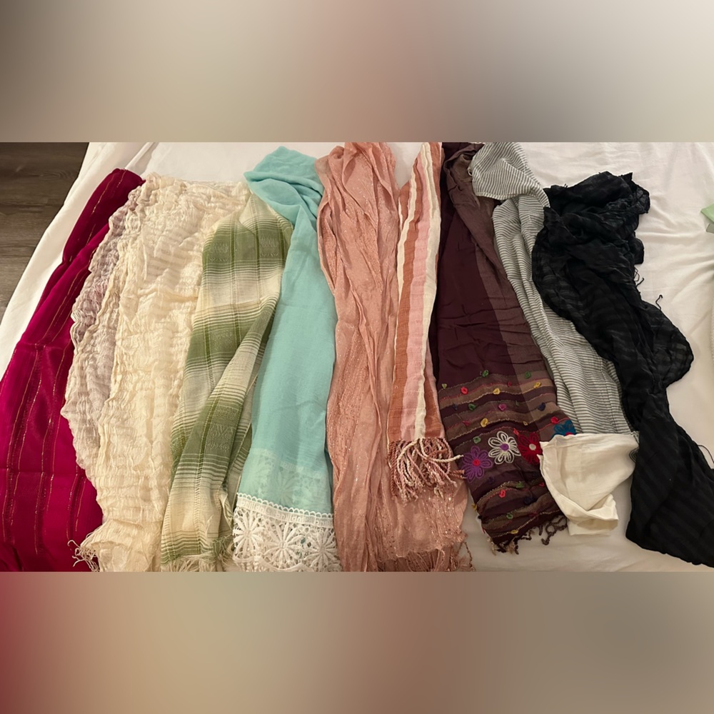 9 scarves